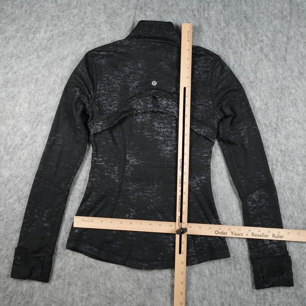 Lululemon Jacket Women 4 Black Define Luxtreme Untamed Jacquard Spray Dye‎